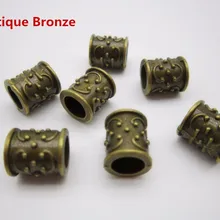 10 шт.-20 шт. античные бронзовые/серебряные волосы викинга оплетка dread борода дредлок бусины кольца трубка для волос аксессуары