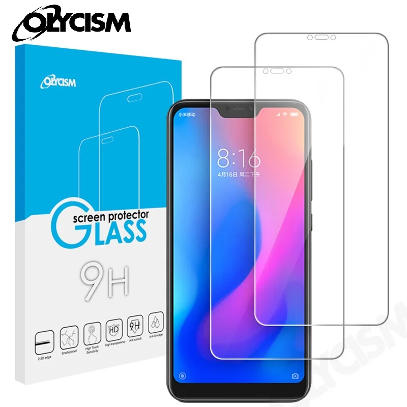 Olycism для Xiaomi mi A2 Lite Экран протектор взрывозащищенного прозрачная пленка сяо 8