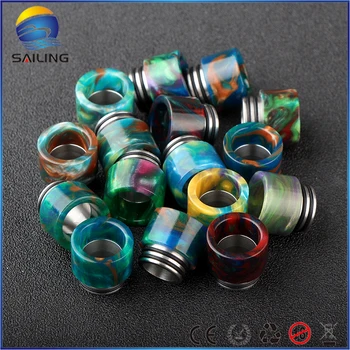 

Sailing electronic cigarette 810 Epoxy Resin Drip Tips multi colours wide for TFV8 Tornado Griffinn 25 tank wholesale 10pcs