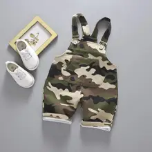 Летние детские комбинезоны Камуфляжный пояс, штаны, комбинезоны, весенние новые хлопковые комбинезоны для новорожденных мальчиков и девочек, Y502