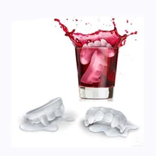 Вампирские зубы силиконовые ледяные решетки формы для льда мороженое куб производитель для кухни бар инструменты Хэллоуин вечерние принадлежности HHY1