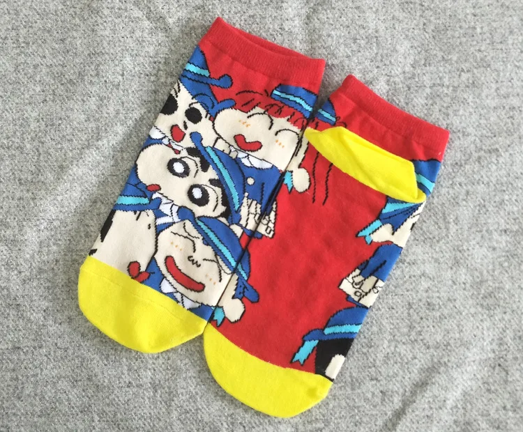 Японские Аниме Crayon Shin chan носки милые забавные персонализированные женские весенние, летние носки удобные дышащие цветные хлопковые носки - Цвет: 3