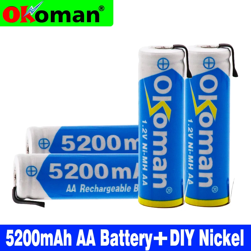 

Ni-Mh 1.2V AA rechargeable battery 3800mah nimh cell Green shell with welding tabs for Philips electric shaver razor toothbrush