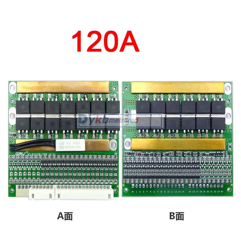 Защитная плата для литий ионных батарей 6S 17S 50A 80A 120A w/Balance BMS LiFePO4 24 В 36 в 48 60 7S 8S 10S 12S