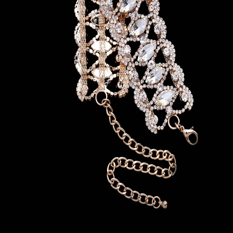 Роскошные ювелирные изделия Большой Кристалл колье ожерелья со стразами подарок для женщин Свадебные украшения на шею сексуальный полый воротник