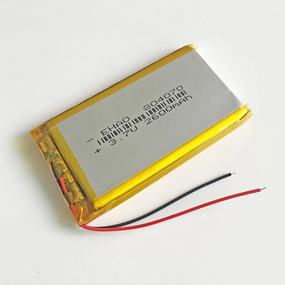 3,7 V 2600 mAh 804070 литиево-полимерный lipo Перезаряжаемые Батарея для светодиодные светильники на солнечной батарее PAD DVD Мощность банк динамики для планшета или ПК MID