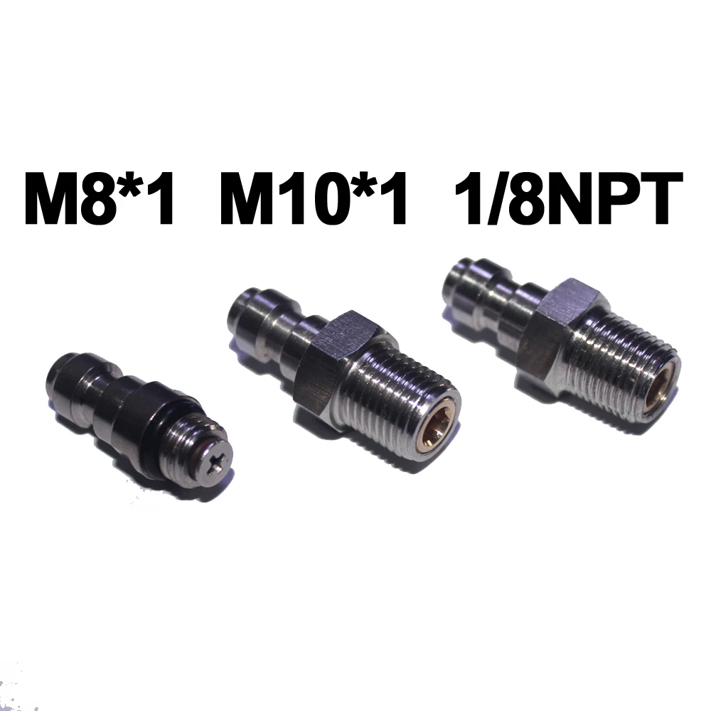 Paintball Airsoft Air Gun PCP 8MM Male Quick Head Connection Check Valve One Way Foster Stainless Steel Fill Nipple Kit Paintball Airsoft Air Gun PCP 8MM Male Quick Head Connection Check Valve One Way Foster Stainless Steel Fill Nipple Kit