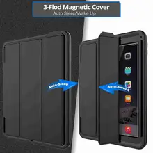 Full Coverage Magnetic Stand Smart PU Leather Safe Cover for iPad 9.7″ 2017 2018 New Tablet Funda Case+Free Screen Film+Pen