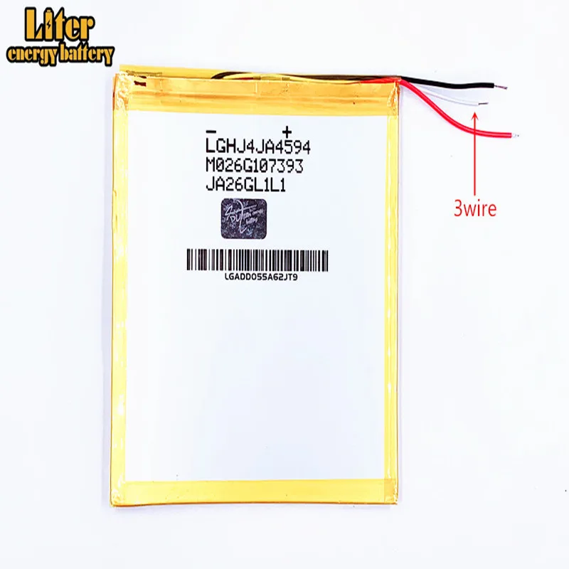 

3wire Tablet PC li-po battery 6000mAH,4593105 3.7V,X80H X80HD X80Plus X80Pro A80HD A80se P85HD P85A T20,VI40, A86 Dual Core P85