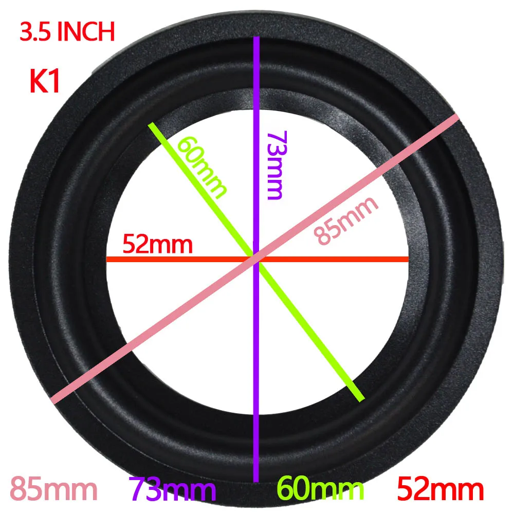3.5 Inch Black Perforated Rubber Speaker Foam Edge Surround Rings