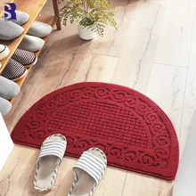 SunnyRain 1-Piece полукруглый ковер для спальни, коврик для кухни, нескользящий, легкий уход