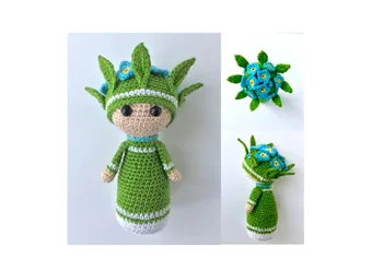 

crochet toys amigurumi rattles doll number WS0102
