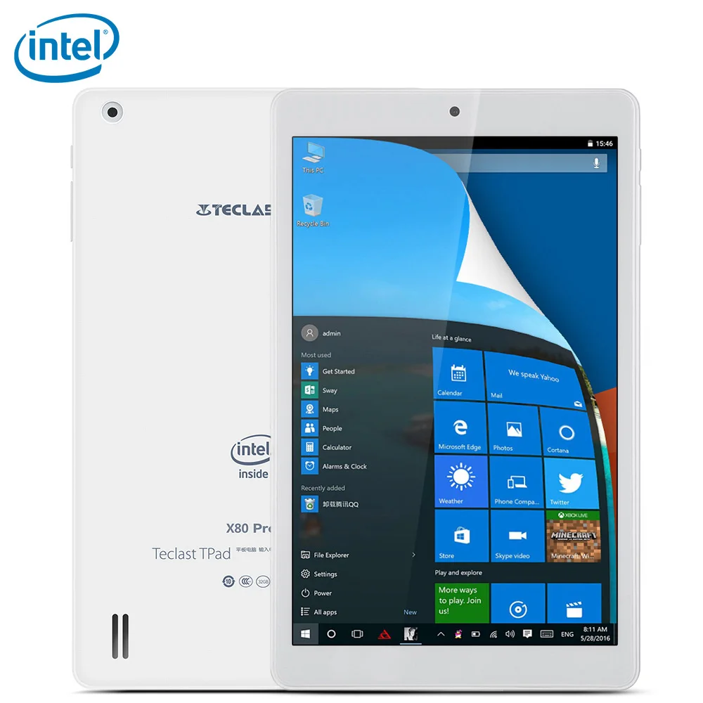 Teclast X80 Pro Оконные рамы 10 + Android 5.1 двойной загрузки Intel Atom X5 Z8300 2 г Оперативная память