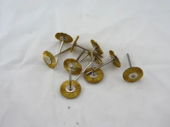 

free shipping!!! 50pcs/lot, mini brass wire brush,brass circular wire brush with handle, mini jewelry polishing cleaning brush