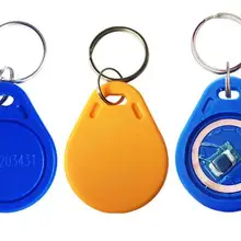 100 шт./лот) 125 кГц RFID Брелки электронные ключи безопасности брелок близость EM4100 Смарт контрольная карта для брелоков для контроля доступа посещаемости времени