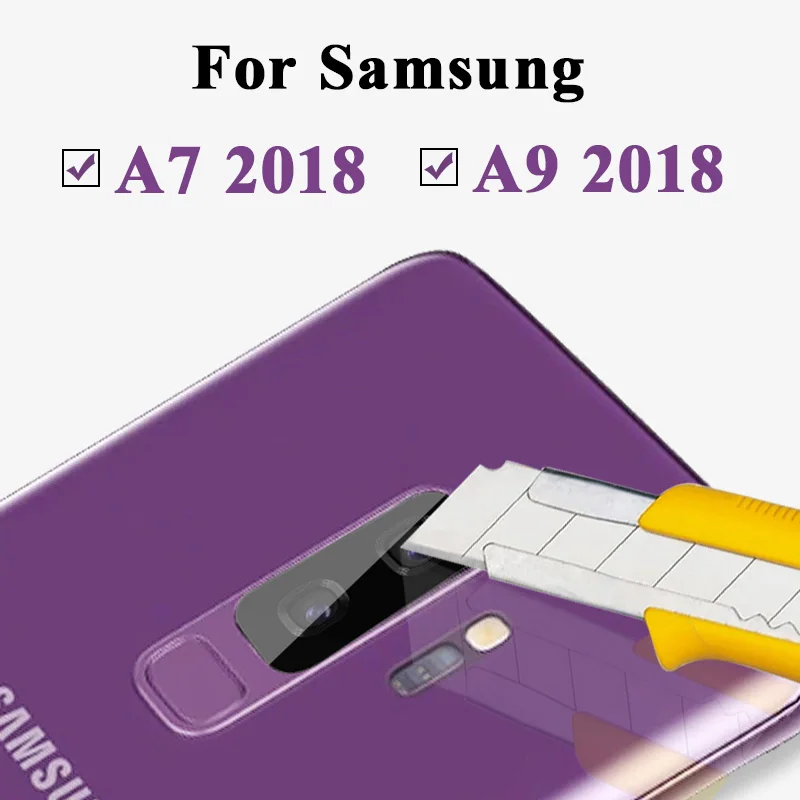 2 шт для задней панели Камера закаленное Стекло пленка для samsung A7 A9 чехол мобильного телефона аксессуары Защитная линза для Galaxy A9 Star Pro A9S