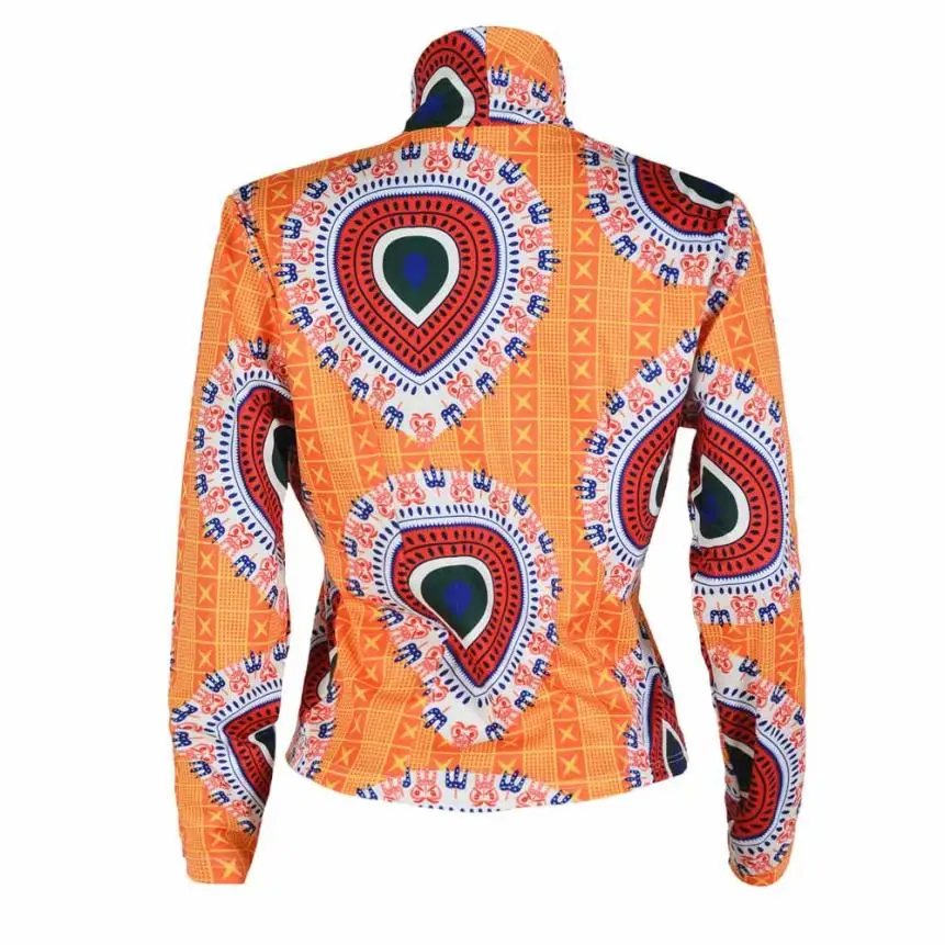 Африканское пальто женские новые модные эластичные традиционные куртки с принтом для Леди Пальто Верхняя одежда укороченные кардиганы женские JY312