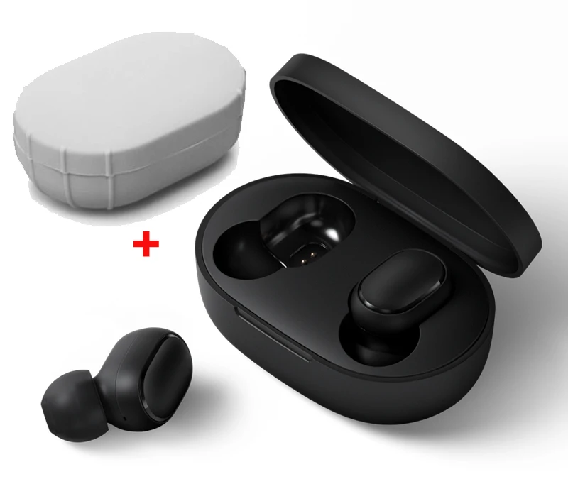 Xiaomi redmi airdots xiaomi 5,0 tws наушники mi спортивные Bluetooth гарнитуры беспроводные Bluetooth наушники вкладыши головные уборы - Цвет: redmi add gray case