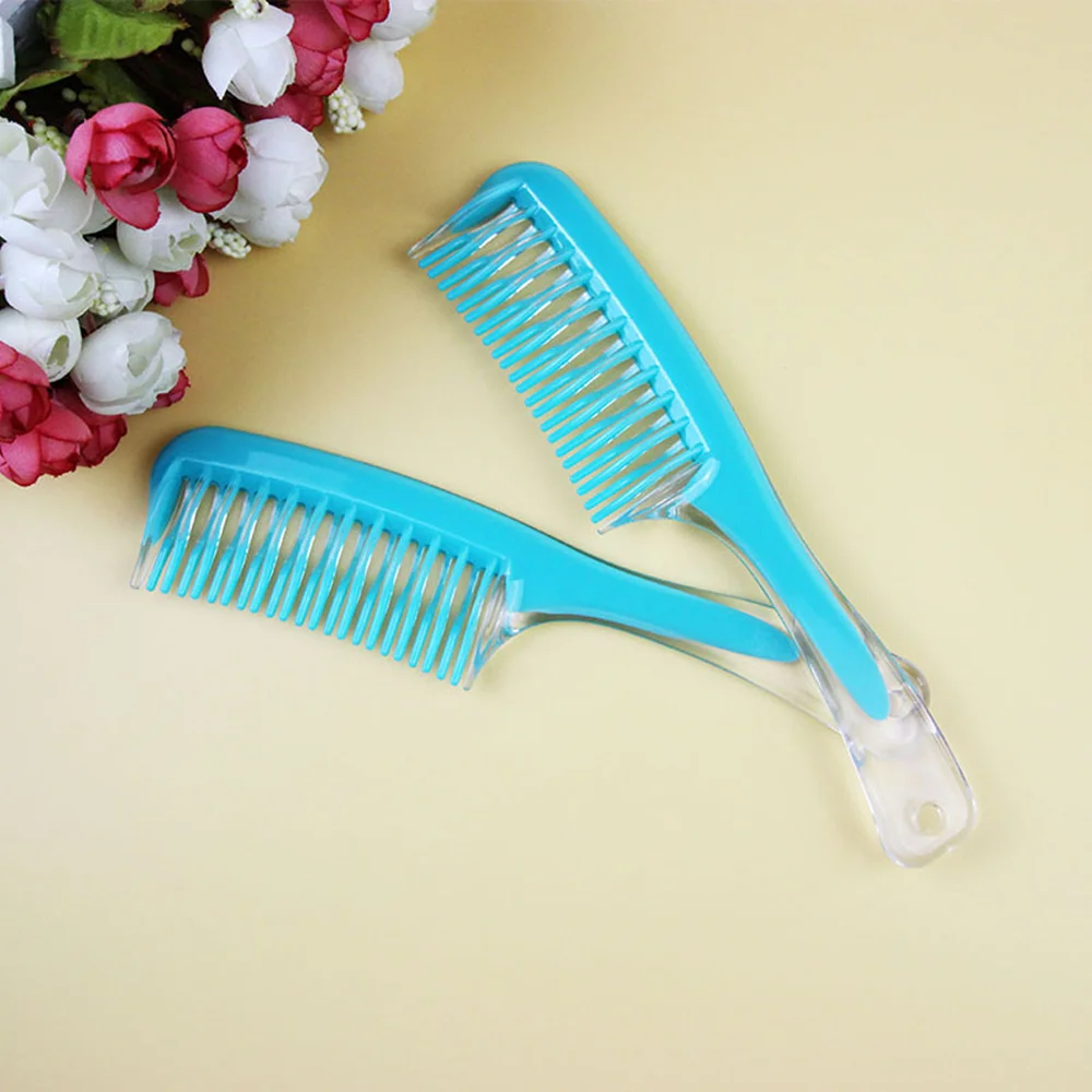 

4 Pcs Anti-knot Hair Comb Blue Cross Comb Professional Anti-knotting Design Hairdressing Comb