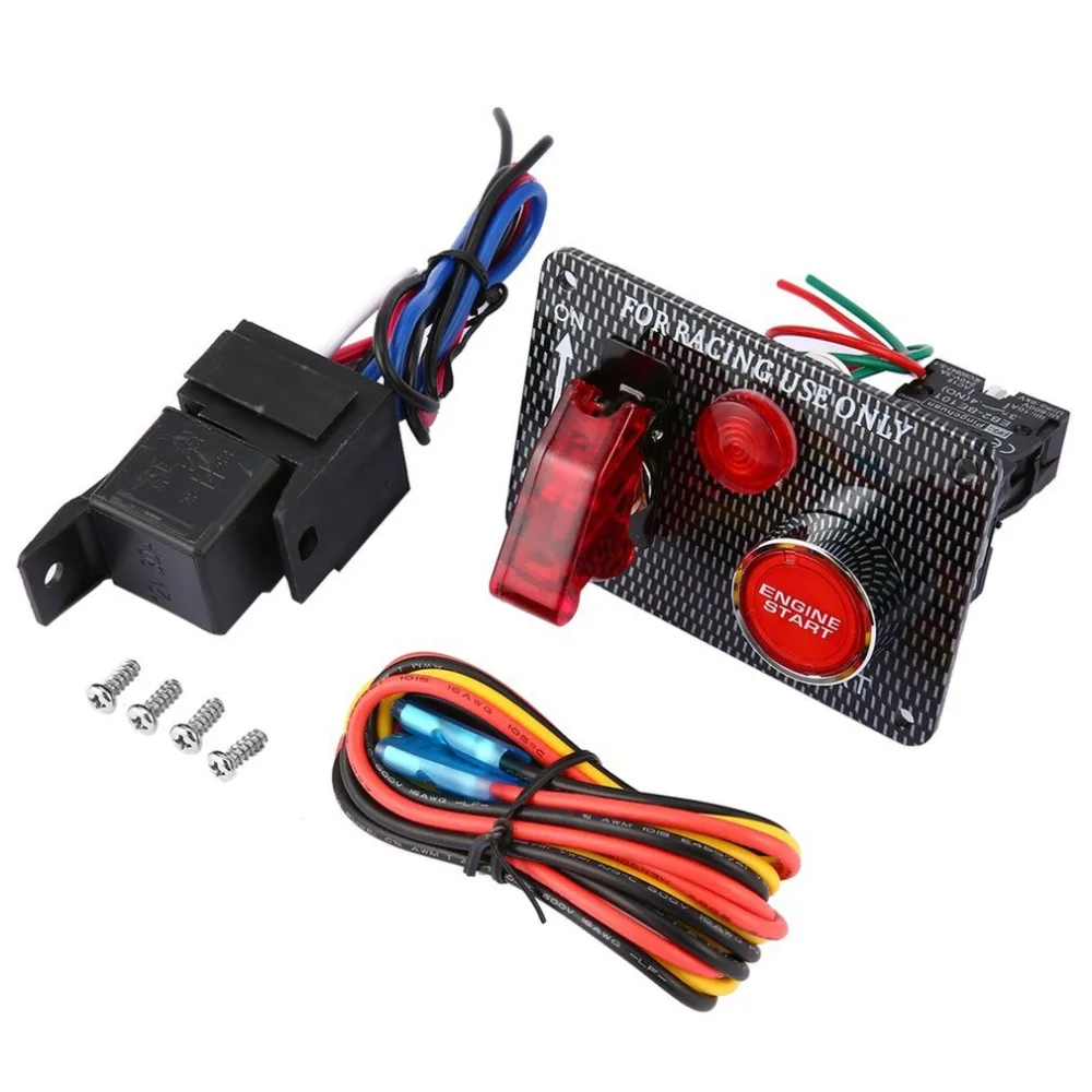 

Car 12V Switch Ignition Engine Panel Switching Start Push Racing Car Button 2 Toggle