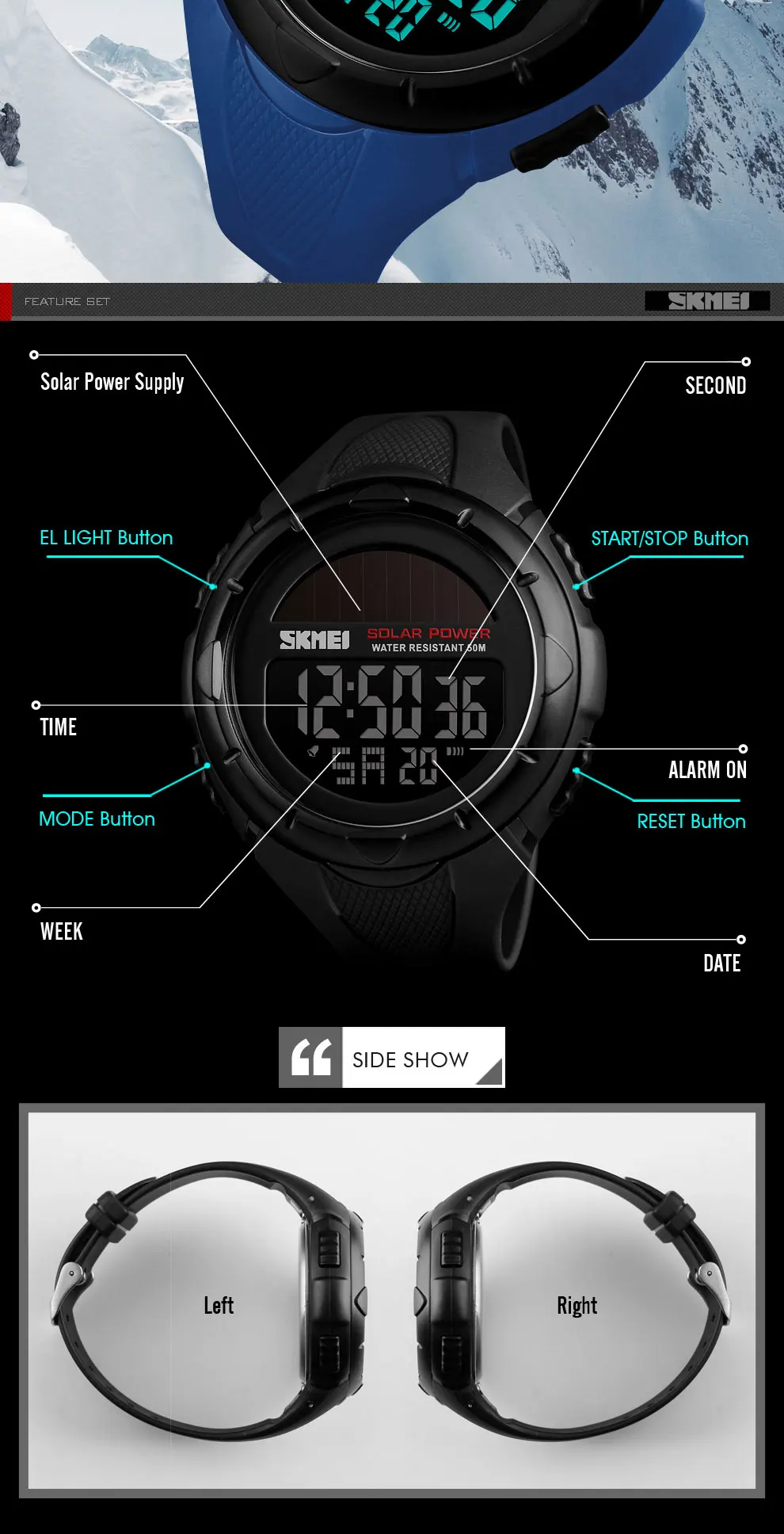 SKMEI повседневные уличные спортивные часы мужские роскошные брендовые светящиеся цифровые военные часы водонепроницаемые Chrono наручные часы Reloj hombre