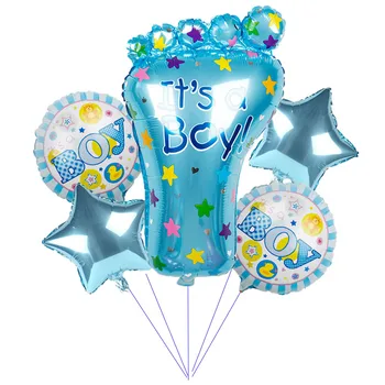 

1 Set Baby Shower Birthday Party Large Nipple Baby Bottle Feet Balloon Helium Globos 12Inch It's A Boy/Girl Latex Decor Supplies