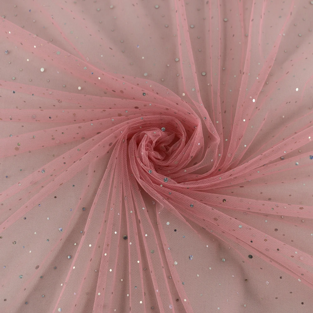 50 см* 135 см цветная блестящая сетчатая ткань с пайетками Свадебные украшения сетчатый кружевной материал