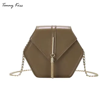 

Tonny Kizz geometric crossbody bags for women flap lady tassel messenger bags small female shoulder bags with chain strap 2020