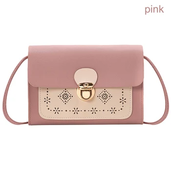 

Hot Sale Simple Fashion 1 Pcs Women Lady Shoulder Crossbody Bag Hollow PU Leather Fashion For Mobile Phone MSJ99