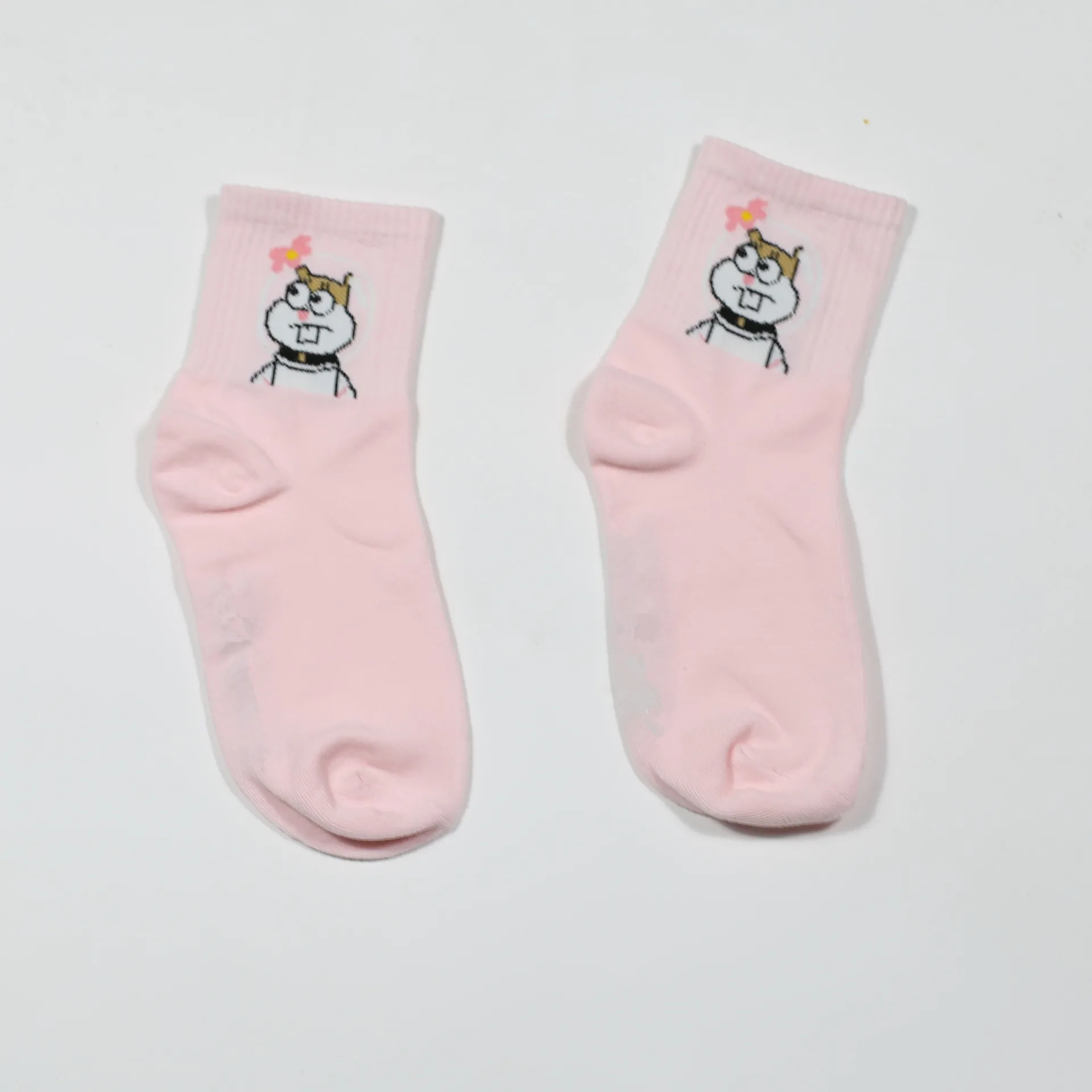 Корейские трендовые Новые забавные Повседневные носки в стиле Харадзюку с розовыми леопардовыми помпонами, носки без пятки с аниме для мужчин и женщин, парные носки - Цвет: 16