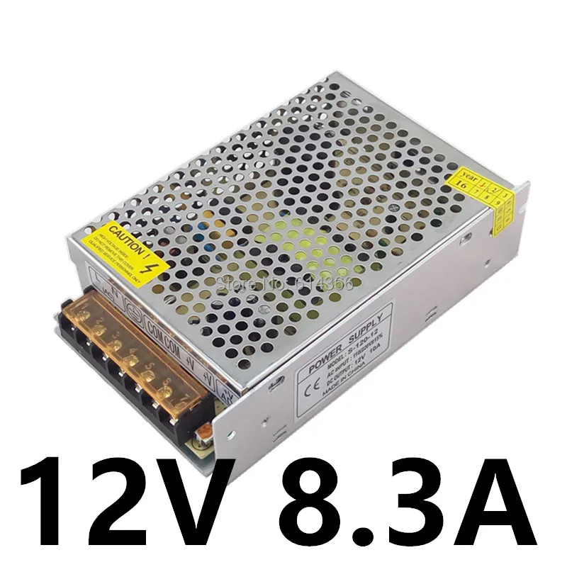 

20PCS Best quality 12V 24V 8.3A 4.2A 100W Switching Power Supply Driver for LED Strip AC 100-240V Input to DC 12V 24V