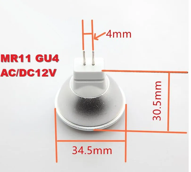 6 шт. MR11 3 Вт COB Светодиодный точечный светильник Точечный светильник с регулируемой яркостью MR11 GU4 светодиодный светильник лампы 12 В 12 в 35 мм диаметр Алюминий