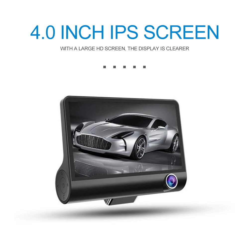 

4 Inch Car DVR Dash Camera Three Lens Three Recording HD Night Vision Rear View Driving Recorder Reversing Image