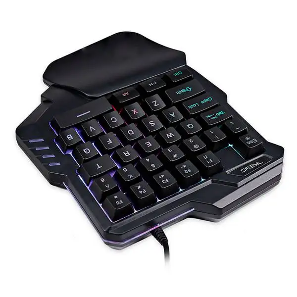 G30 1.6m Wired Gaming Keypad with LED Backlight 35 Keys One-handed Membrane Keyboard for LOL/PUBG/CF