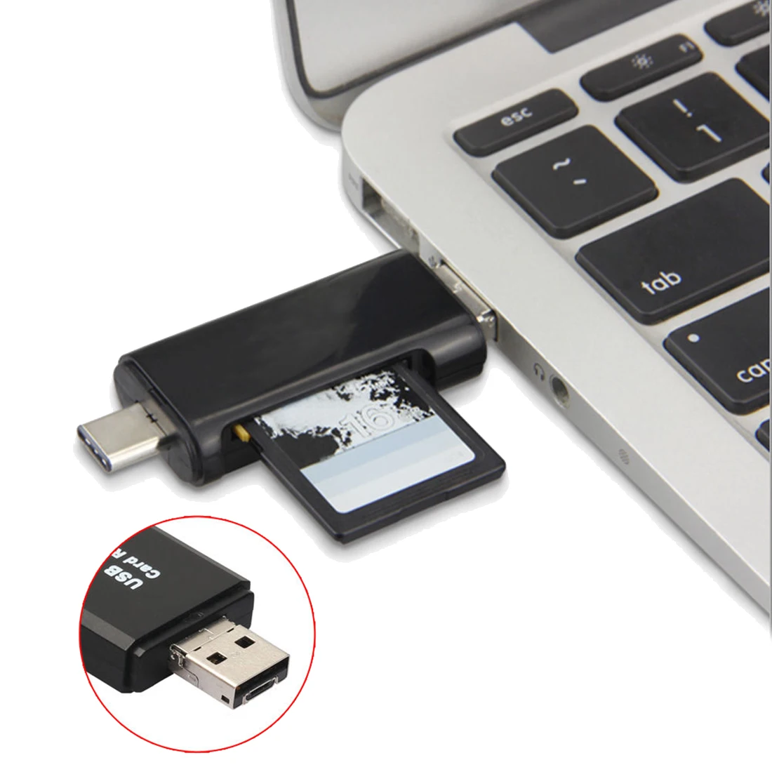 2в1 USB 3,1 type C USB 3,0 Micro-USB OTG TF SD карт-ридер для мобильного телефона ПК