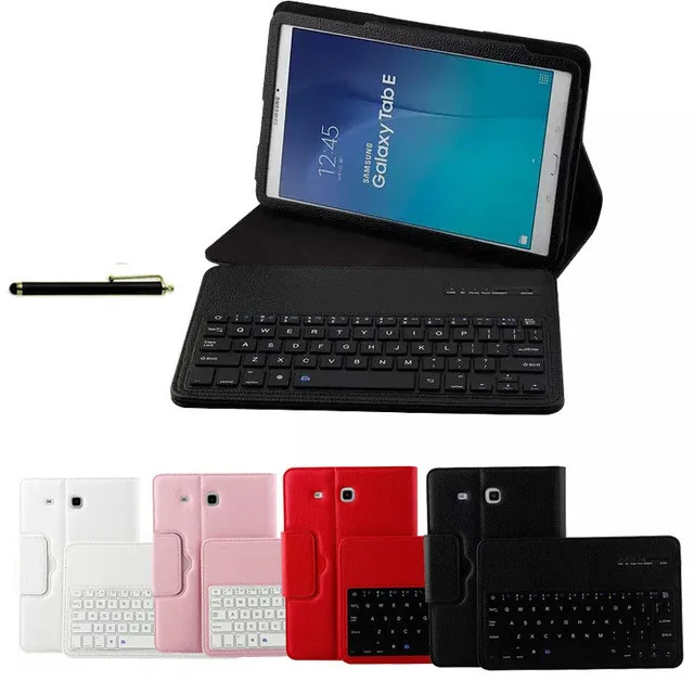 For Samsung GALAXY Tab E 9 6 T560 T561 Tablet Detachable ABS Bluetooth Keyboard Portfolio Leather