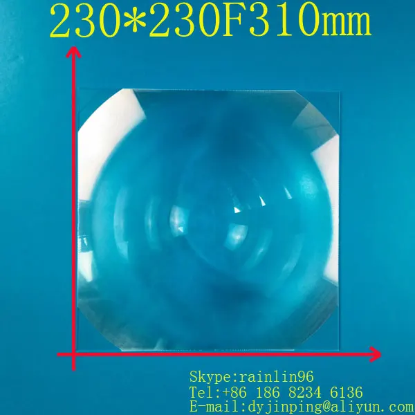 

Solar concentrator lens 230*230mm focal length 310mm high-power condenser temperatures Easy to ignite wood free shipping