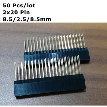 

Hellotronics 50 Pcs/Lot Stacking Header for Raspberry Pi A+ Pi B+ Pi 2 Pi 3 Pi 4 - 2x20Pin Stackable Female Header Gold plated
