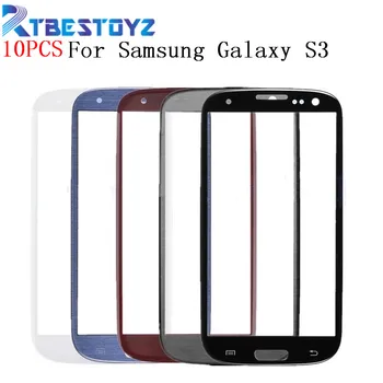 

RTBESTOYZ 10PCS/lot Front Panel Lens For Samsung Galaxy S III S3 GT-I9300 I9300 i747 Outer Glass For Samsung S3