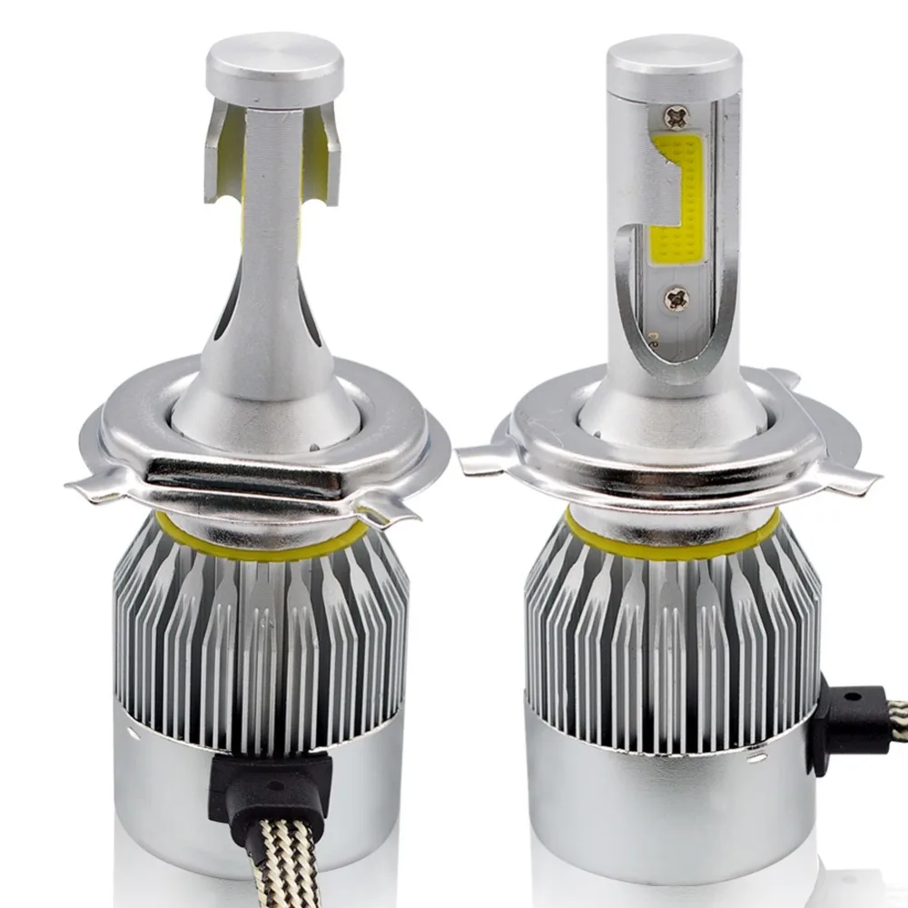 

H1 H4 H7 H8 H9 H11 9005 9006 C6 led headlight kit 60W COB Car Headlight Bulbs 8000LM 6000K Fog Light Bulb 12v 24v