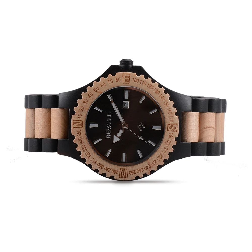 BEWELL WOODEN WATCH