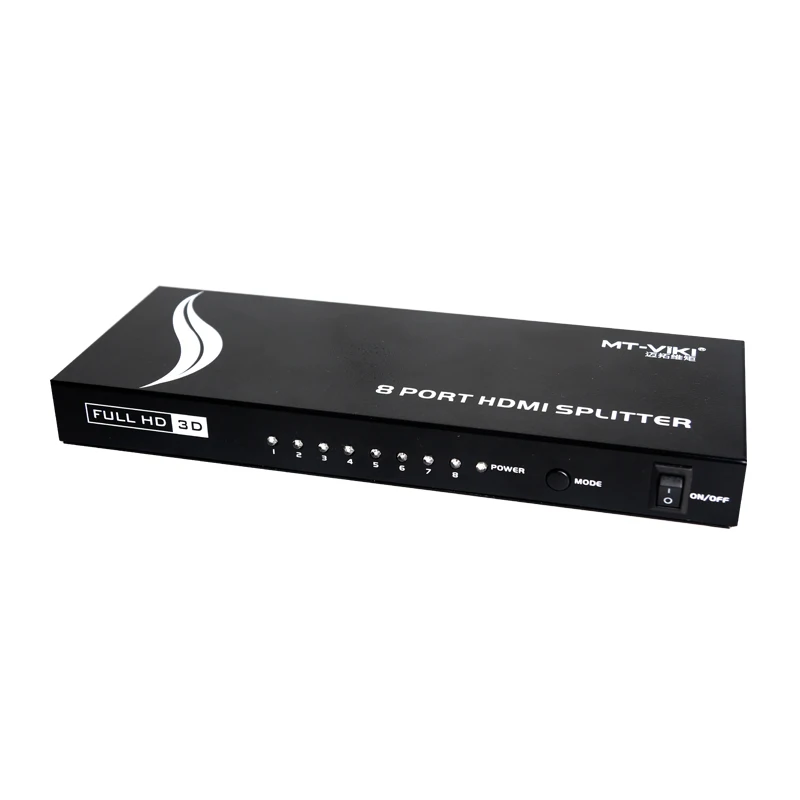 

MT-VIKI 8 портов HDMI сплиттер коробка 1 в 8 HD дистрибьютор поддержка 1080p 4k * 2k 3D отправка 1 HDMI видео на 8 ТВ ЖК-мониторов SP108M