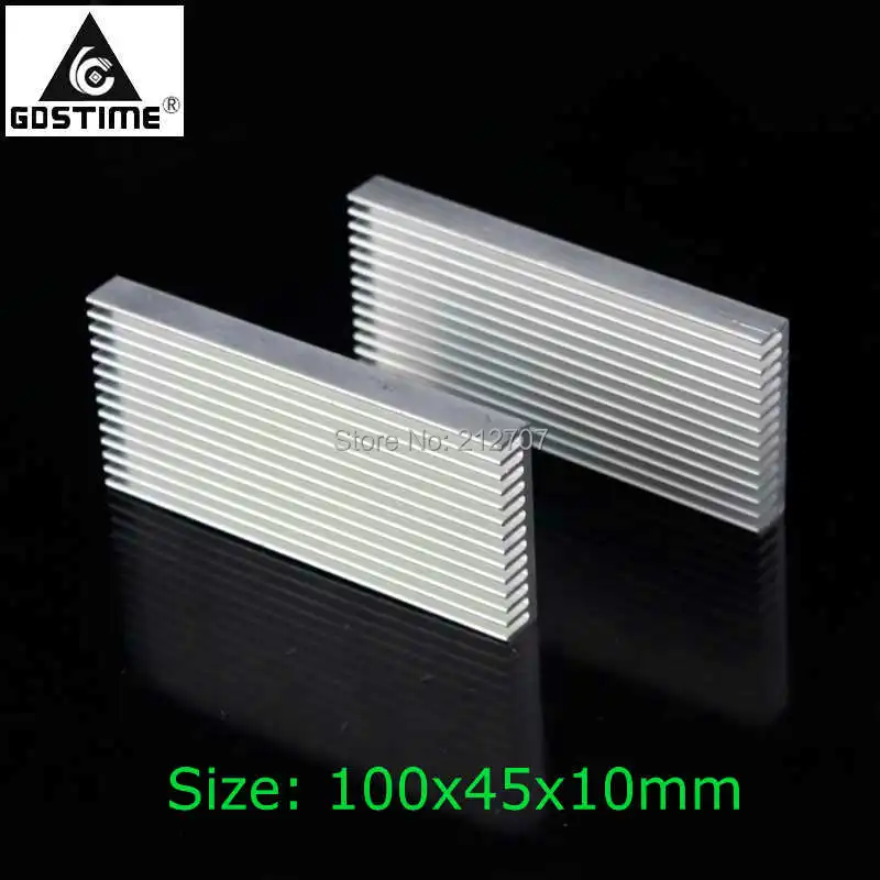 

5 шт./лот Gdstime 100x45x10 мм алюминиевые ребра DIY теплоотвод LED радиатор охлаждения