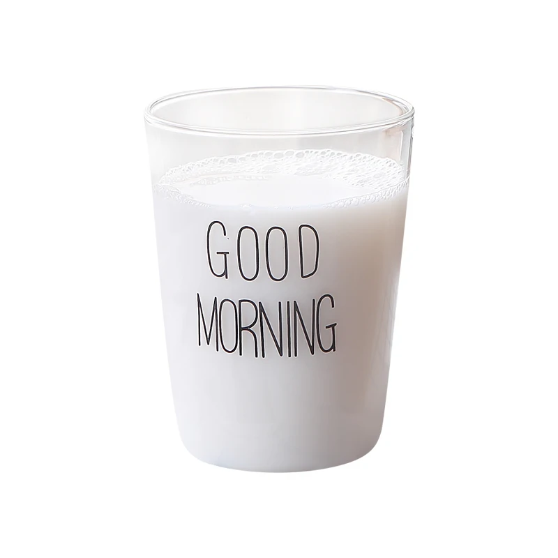 Good Morning Heat-resistant Glass Cup Beer Coffee Cup Set (6)