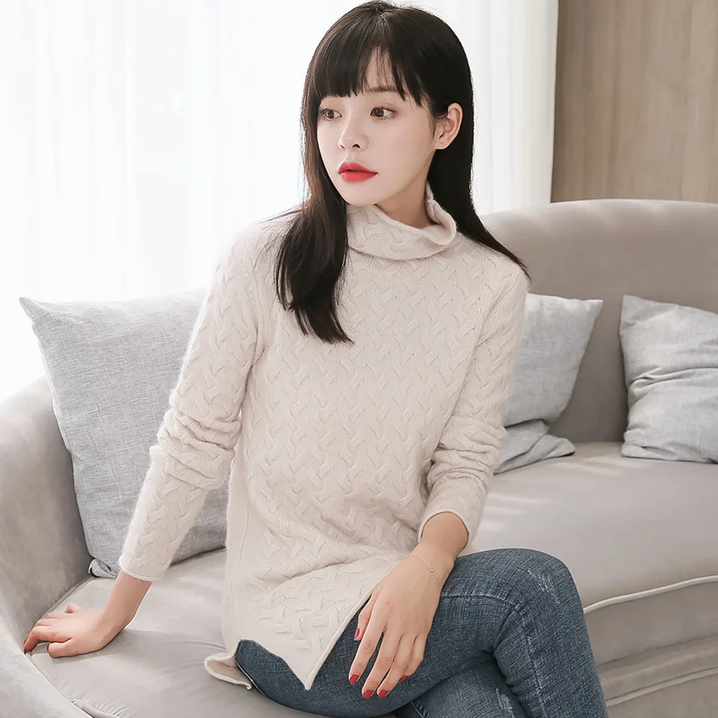 Helovi Women Turtleneck Knitted Sweaters 2018 New winter Autumn Long Sleeve cashmere Elastic Female Pullover Long sleeve Helovi Women Turtleneck Knitted Sweaters 2018 New winter Autumn Long Sleeve cashmere Elastic Female Pullover Long sleeve