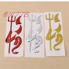 Car Styling Accessories Chrome 3D Devil Decal Custom Demon Stickers car-covers Funny Cars Stickers For vw ford opel bmw mazda