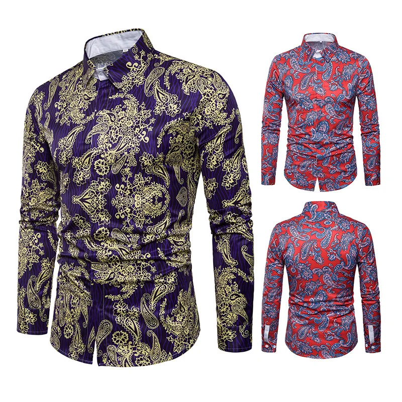 Top Quality Men's Printing Long Sleeve Shirt