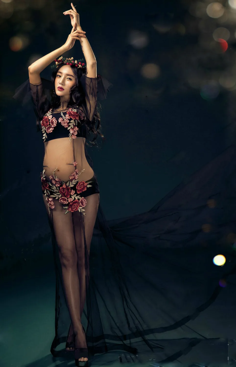 Maternity Photography Props Pregnant Photo Shoot Long Dress For Pregnancy Maternity Clothes For Women