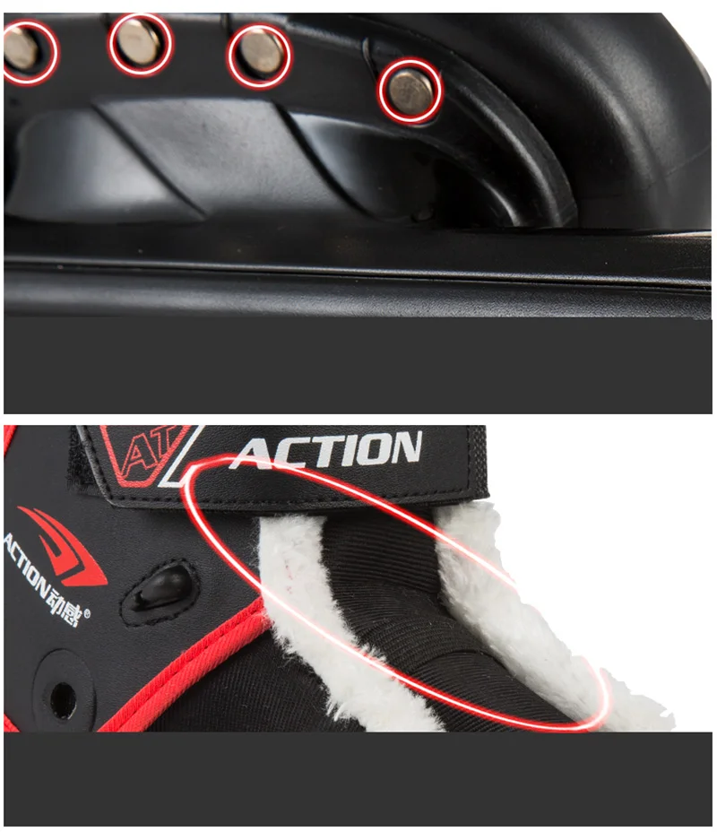 الكبار المراهقين بو المهنية الحرارية الصوف الدافئة رشاقته الجليد أحذية التزلج على الجليد هوكي الجليد الشكل شفرة سرعة التزلج المبتدئين