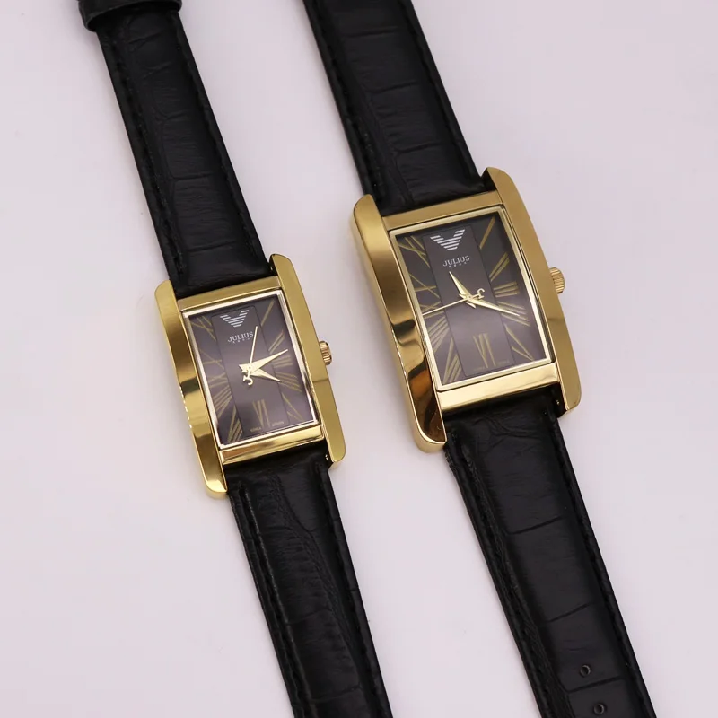 Топ Julius мужские и женские наручные часы 6 цветов Элегантные Простые Модные Часы Кожаный браслет для школьников подарок для влюбленных